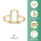 Brilliant Grown 18kt. Gold-Plated Lab-Grown Diamond Oval Ring - image 10