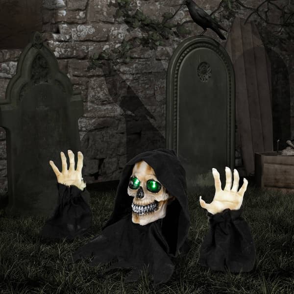 Northlight Seasonal 8in. LED Grim Reaper Outdoor Decor