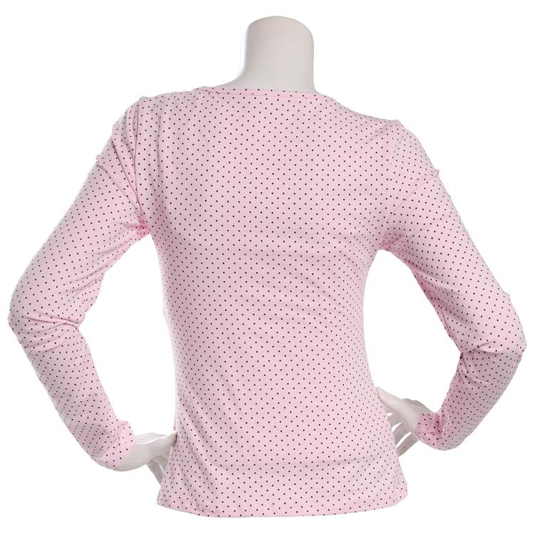 Juniors Madden Girl Long Sleeve Pindot Surplice Top
