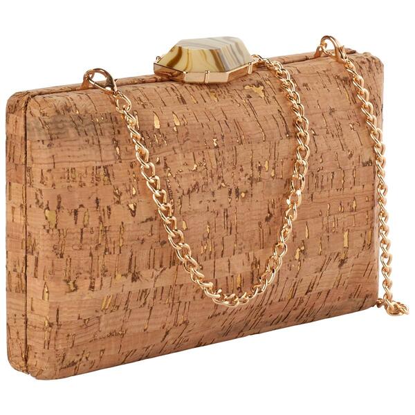 D''Margeaux Cork Clutch w/Stone Closure - image 