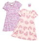 Girls (4-6x) BTween(R) 2pk. Short Sleeve Heart/Flowers Dresses - image 1