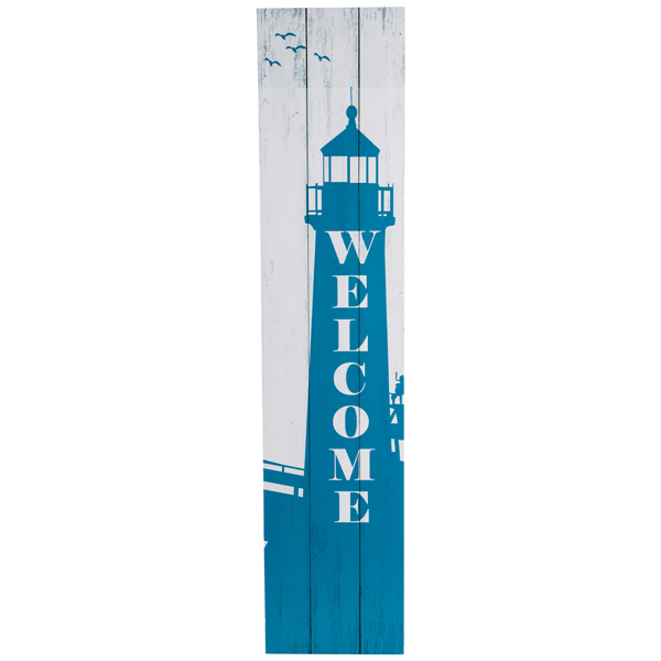 Northlight Weathered Lighthouse "Welcome" Porch Board Sign