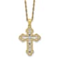 Gold Classics&#40;tm&#41; 10kt. Yellow Rhodium Cross Pendant - image 1