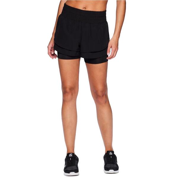 Womens RBX Stretch Woven Flutter Running Shorts - image 