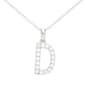 Gianni Argento Silver Initial Pendant Necklace - D - image 1