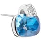 Athra Silver Plated & Dark Blue Crystal Stud Earrings - image 2