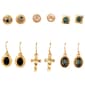 Ashley 6pr. Crystal & Diamond Accent Cross Drop Earrings - image 1