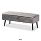 Baxton Studio Caine Velvet Fabric Wood Storage Bench - image 14