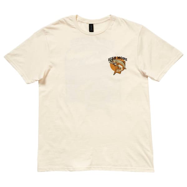 Mens Fish More Short Sleeve Tee - Natural