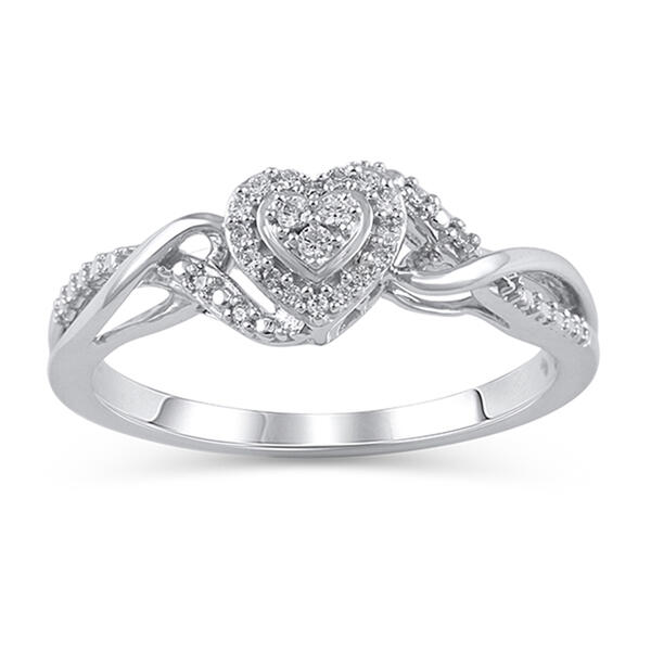 Eternal Promise&#40;tm&#41; Sterling Silver Heart Promise Ring - image 
