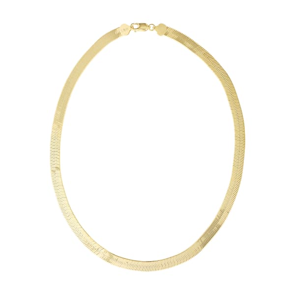 Ellen Tracy Yellow Gold Plated Herringbone Necklace - image 