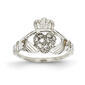 Gold Classics&#40;tm&#41; 14kt. & 1/10ctw. Diamond Claddagh Ring - image 1
