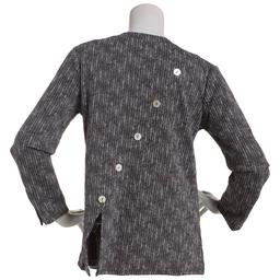 Petite NY Collection Long Sleeve Button Back Knit Tee