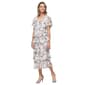 Womens SLNY Short Sleeve Floral Chiffon Tiered Midi Dress - image 1