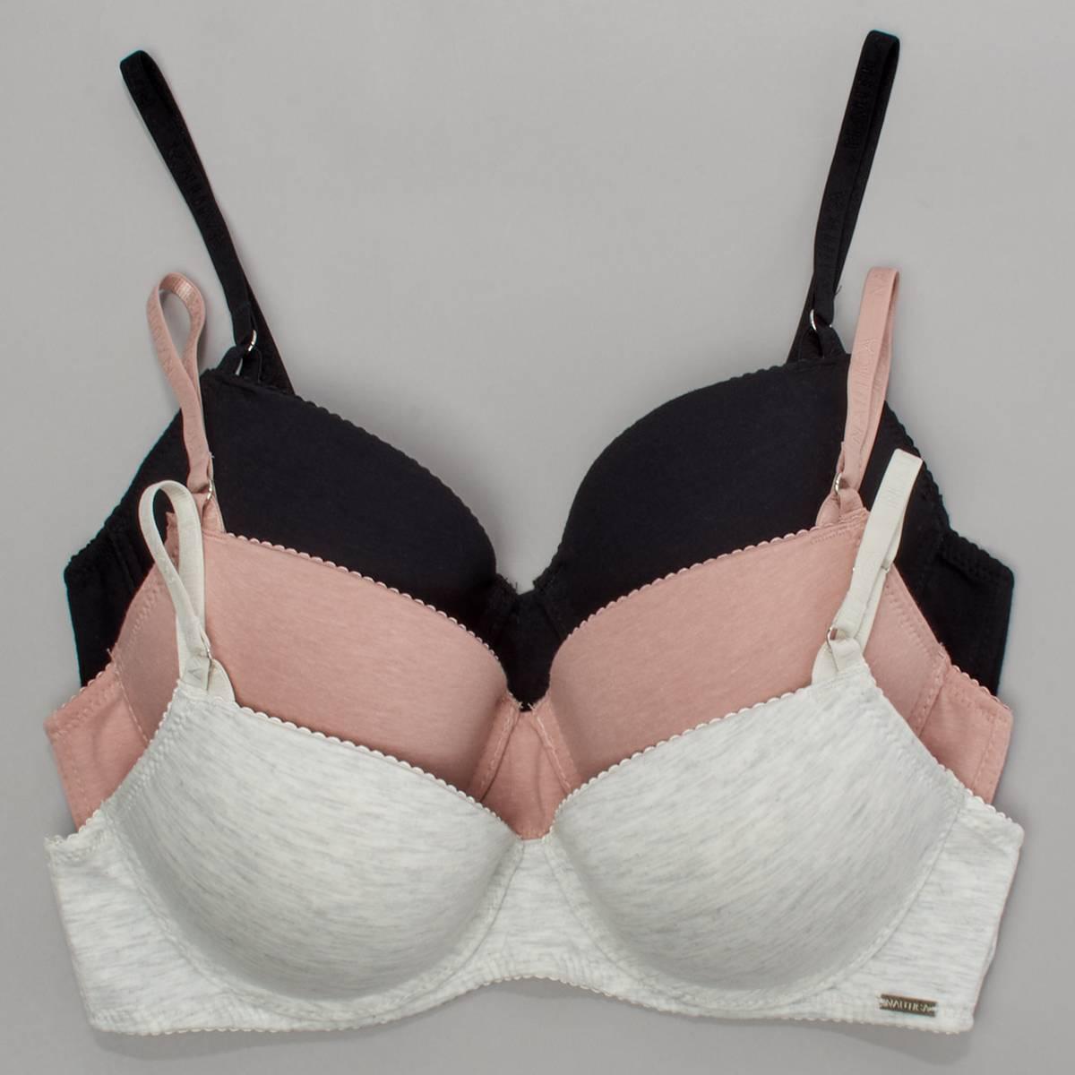 Open Video Modal for Womens Nautica 3pk. T-Shirt Bra with Picot Elastic NT2935-3PKAI