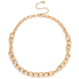 Wearable Art Gold-Tone Oval Link Necklace