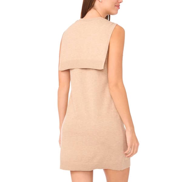 Womens MSK Tie Neck Solid Sweater Dress