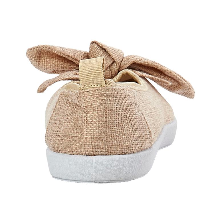 Womens Take A Walk Bow Skimmer Twin Gore Slip-Ons