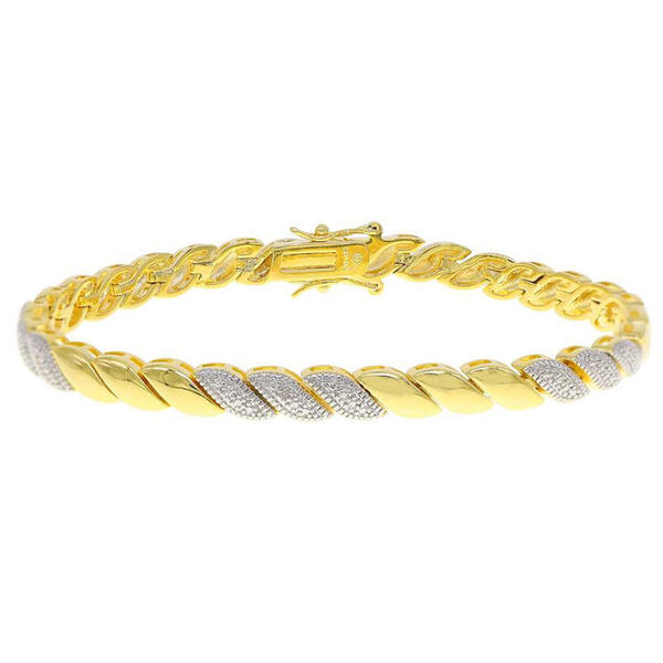 Accents by Gianni Argento Diamond Accent Laydown Bracelet - image 