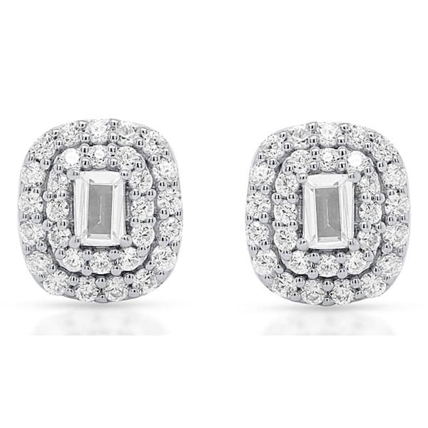 Nova Star(R) 1/2ctw. Lab Grown Diamond Emerald-Shape Earrings - image 