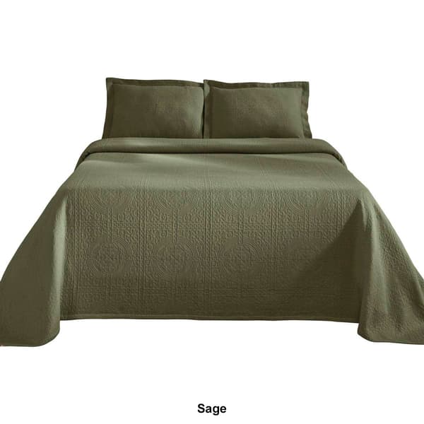 Superior Jacquard Matelass&#233; Cotton Medallion Bedspread Set