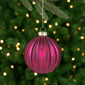 Northlight 4ct. Maroon Ribbed Glass Ball Christmas Ornaments - image 3