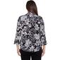 Petite Alfred Dunner Wild At Heart 3/4 Sleeve Floral Puff Top - image 2