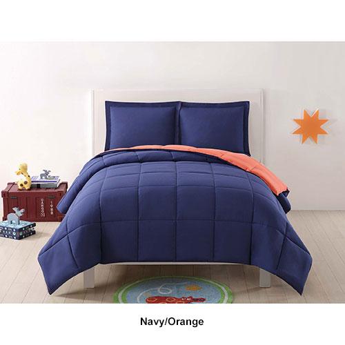 My World Solid Reversible Comforter Set