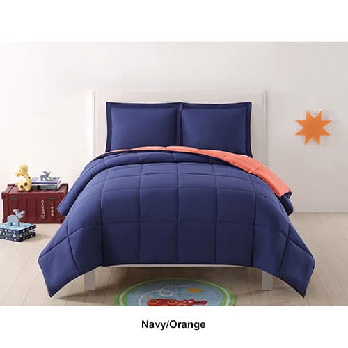 My World Solid Reversible Comforter Set