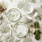 222 Fifth Adelaide Moss 16pc. Porcelain Dinnerware Set Green - image 9