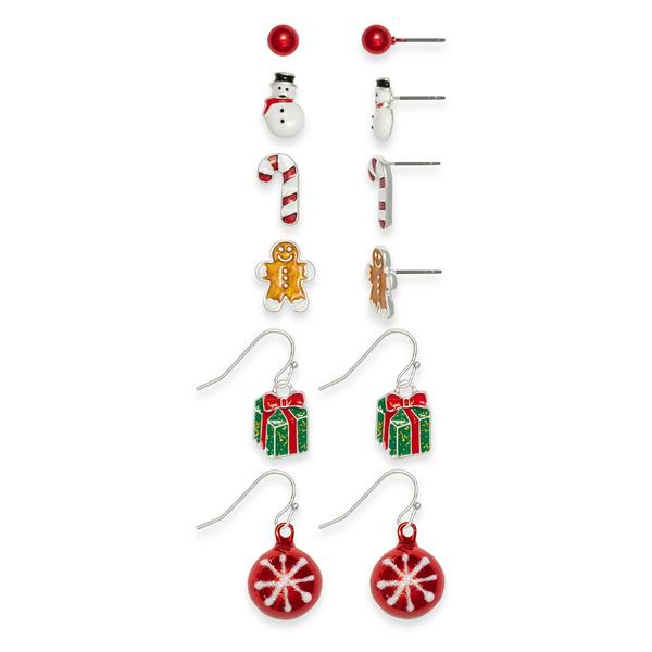 6pr. Christmas Themed Earrings - image 