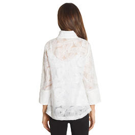 Womens Ali Miles 3/4 Sleeve Embroidered Jacket with Beaded Detail