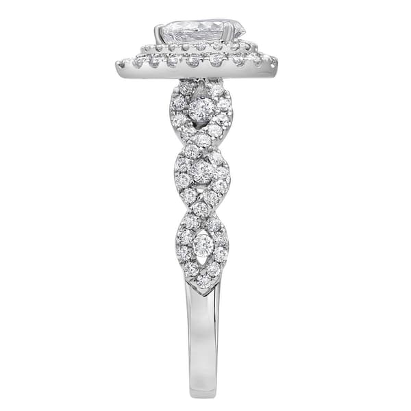 Diamond Classics™ White Gold Pear Cut Double Halo Engagement Ring