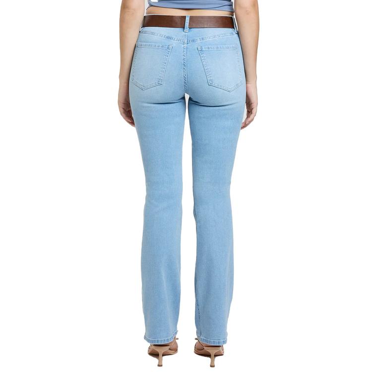 Juniors YMI® Mid Rise Ripped Bootcut Jeans with Western Belt