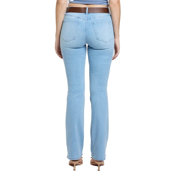 Juniors YMI® Mid Rise Ripped Bootcut Jeans with Western Belt