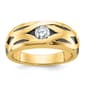 Mens Gentlemens Classics(tm) 14kt. Gold Satin 1/3ctw Diamond Ring - image 1
