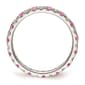 Pure Fire 14kt. White Gold Lab Created Pink Sapphire Band - image 3
