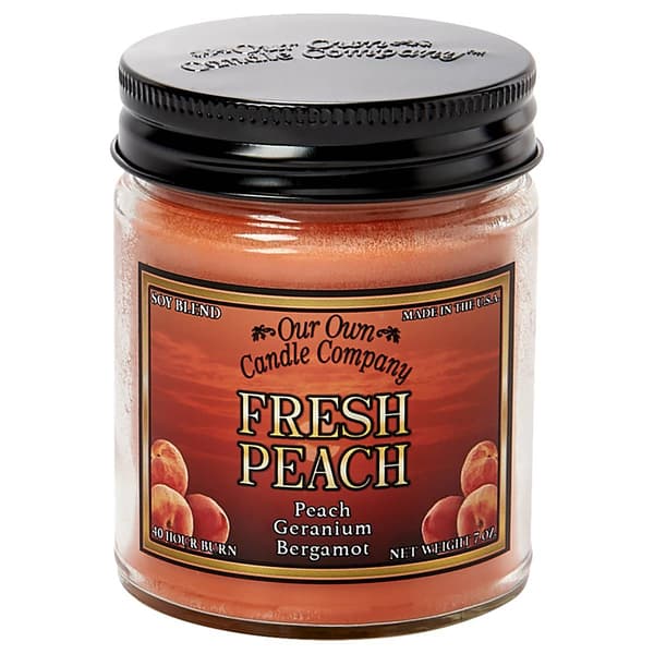 Our Own Candle Company 9oz. Fresh Peach Jar Candle - image 