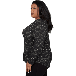 Plus Size Emaline Holiday Festivities Long Sleeve Starlight Tee