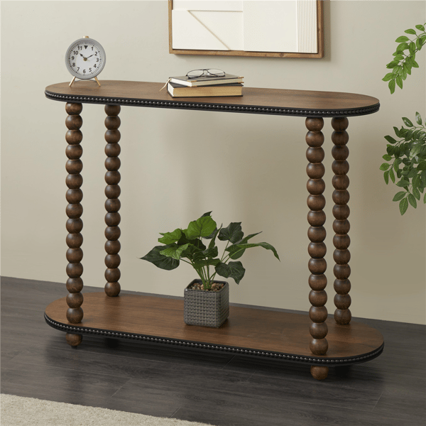 9th & Pike® Traditional Brown Wood Console Table