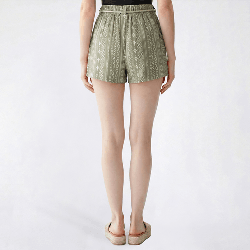 Juniors Derek Heart Porkchop Pocket Shorts with Rope Belt