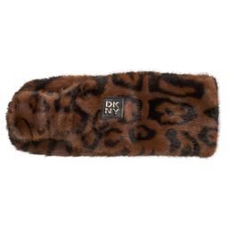 Womens DKNY Faux Fur Leopard Headband