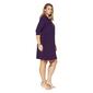 Plus Size MSK 3/4 Sleeve Half Zip Swing A-Line Dress - image 4