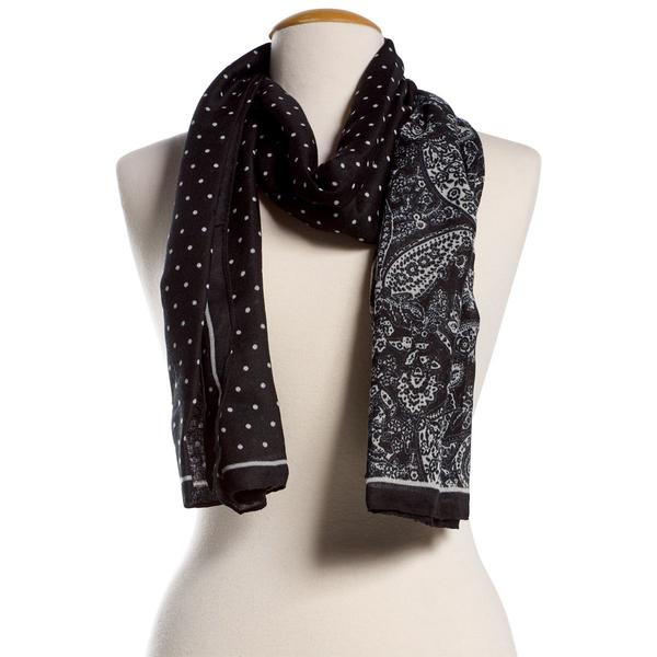 Womens Renshun Paisley & Dot Oblong Scarf - image 
