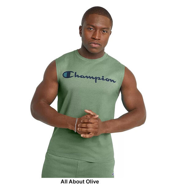 Mens Champion Sleeveless Graphic Muscle Tee