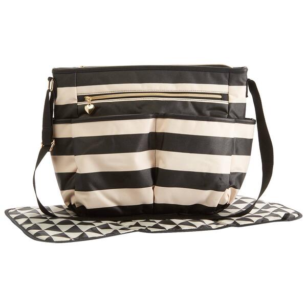 Tender Kiss Striped Diaper Bag - image 