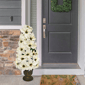 Puleo International 36in. Pre-Lit Potted White Poinsettias - image 3