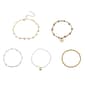 Ashley Gold/Pearl/Bow/Heart 5pc. Bracelet Set - image 1
