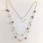 Ashley Cooper™ Shiny Gold Necklace with Fireballs and Beads - image 2