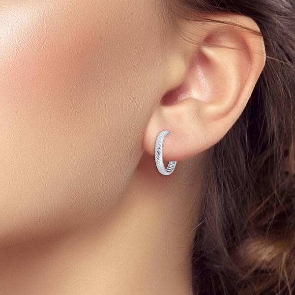 Designs by FMC 3mmx20m Ribbed C Shape Post Hoop Earrings